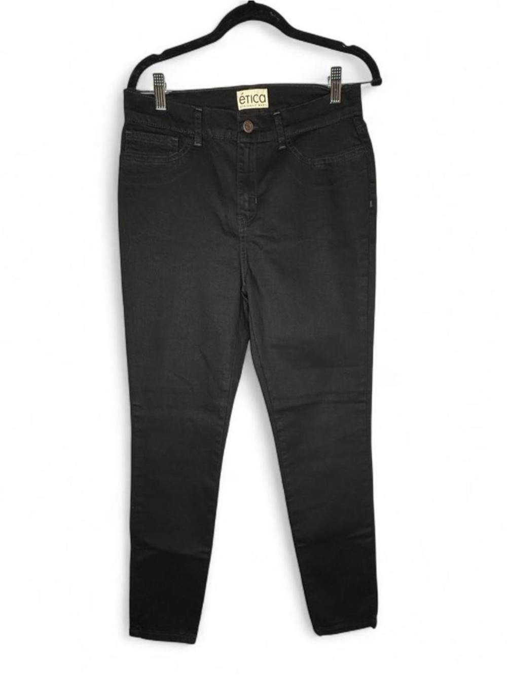 NWT Etica Black High-Rise Skinny Jeans for Women Size S whimsygoth punk ethical
